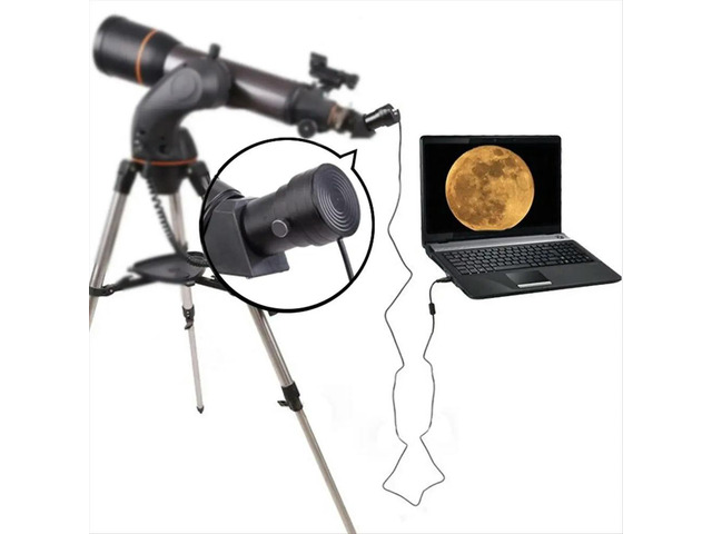 130W Pixels 1.25inch USB Digital Lens Electronic Eyepiece Camera for Telescope and Microscope Connect with Phone