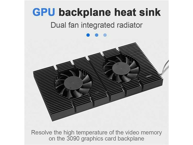 GPU Backplane Radiator Video Memory VRAM Radiator Panel Alloy Aluminum Cooling Backplate for 3090 3080 3070 Series