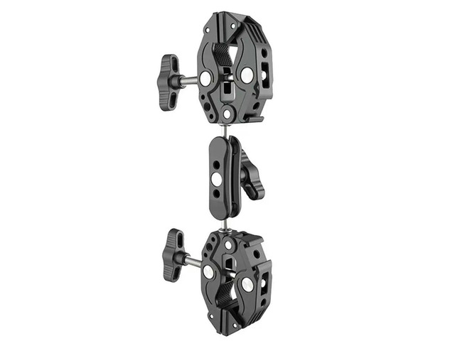 Super Clamp Articulating Magic Clip 360° Dual-Head For LED Light Action Camera For Umbrella Monitor Clip