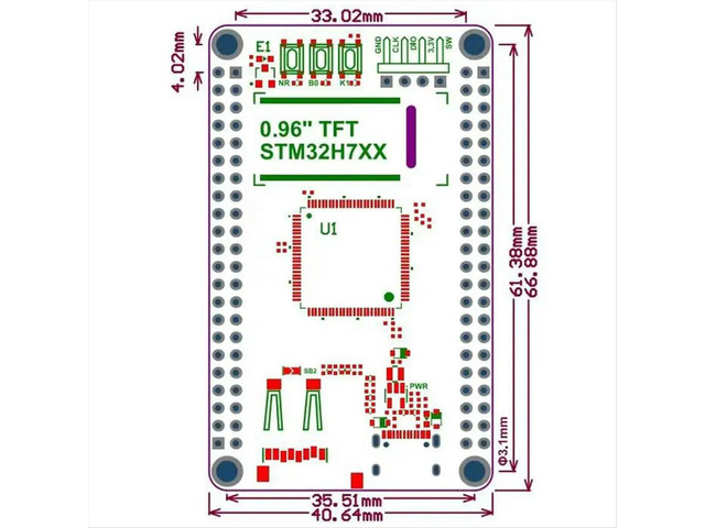 WeAct STM32H7 STM32H750VBT6 STM32H750 STM32 Demo Board Core Board Development Board(A)
