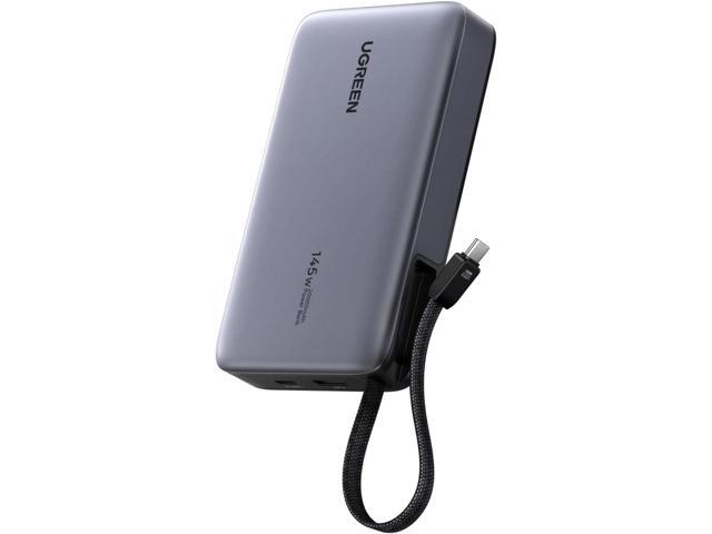UGREEN Nexode Power Bank, 20000mAh 145W Laptop Portable Charger with Built-in USB-C Cable 72Wh Fast Charging Business Travel Battery Pack for...