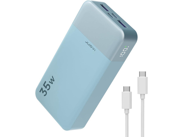JUOVI Power Bank Portable Charger 20000mAh 35W Fast ChargingPD 3.0 QC 4.0 Fast Charging Phone Charger with LED Display, Travel Battery Pack 2 USB C...