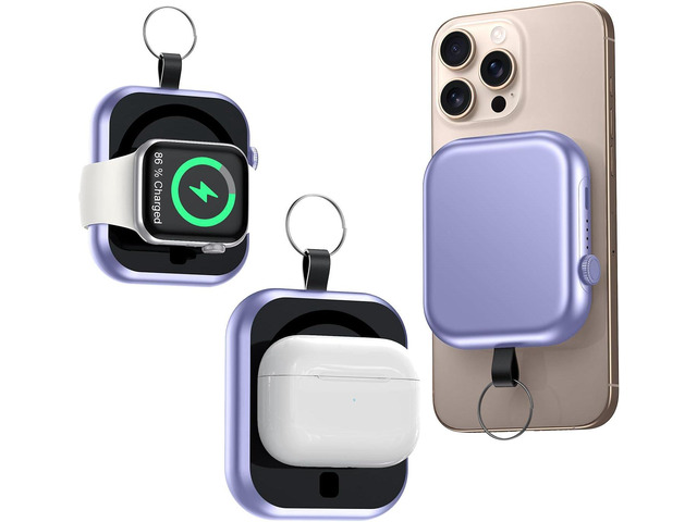 Magnetic Portable Charger, 10000mAh Power Bank for Apple Watch Charger,3-in-1 Magnetic Wireless Battery Pack,22.5W Fast Charging for iPhone 17Pro...