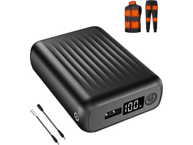 7.4V 18400mAh Heated Vest Battery Pack Compatible with ORORO and Venustas, Portable Battery Pack for Heated Vest with Digital Display, DC Output...
