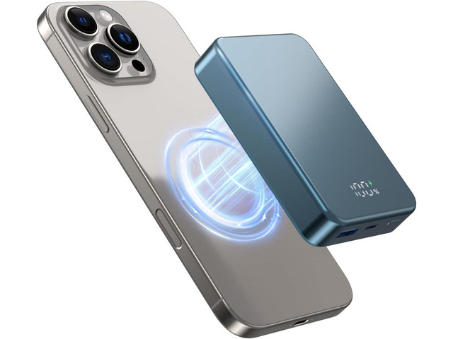 Magnetic Power Bank 26800mAh for Magsafe Portable Charger, Aluminum Alloy Large Capacity 20W USB-C in & Out Wireless Fast Charging for iPhone17Pro...