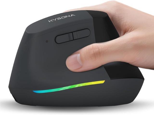 KYSONA Wireless Ergonomic Mouse, Vertical Mouse, Bluetooth Ergo Mouse, Quiet Click, 5 Level Adjustable DPI(800/1200/2400/2400/4000), Rechargeable...