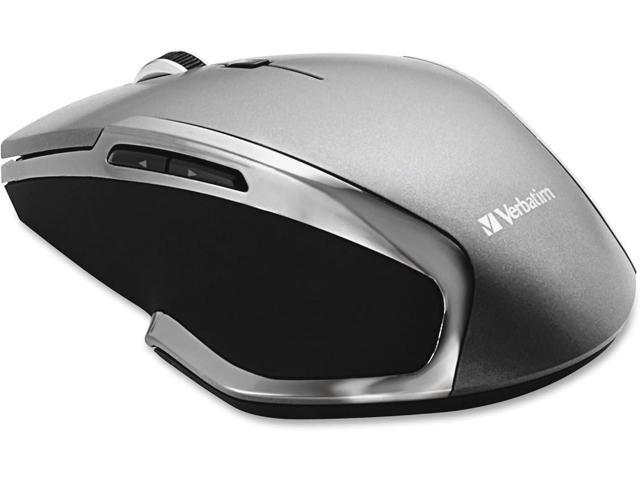 Verbatim 2.4G Wireless 6-Button LED Ergonomic Deluxe Mouse - Computer Mouse with Nano Receiver for Mac and PC Black