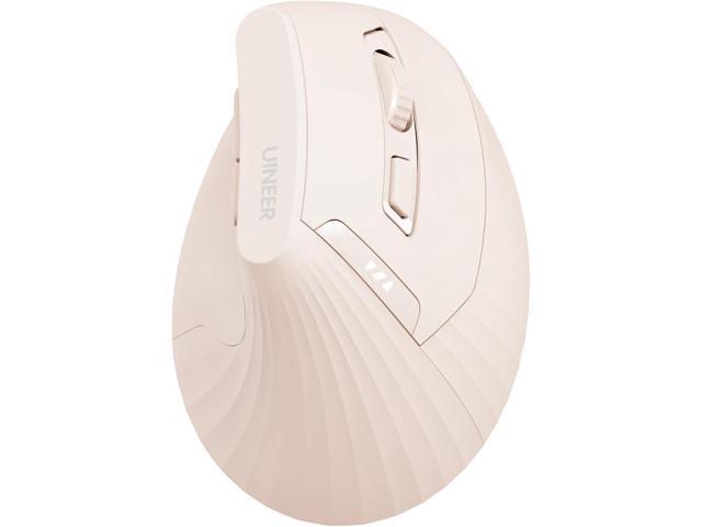 Uineer Ergonomic Wireless Mouse Pink,Bluetooth Vertical Mouse with BT5.0/4.0/2.4G, Rechargeable with Battery Indicator,Ergonomic Design for Comfort...