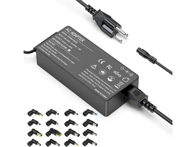 90W Universal Laptop Charger with 16 Tips Compatible with HP Le novo Dell Asus Acer Toshiba IBM Gateway Notebook Ultrabook Chromebook Power Supply...