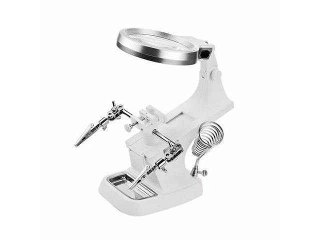 Third Hand Soldering Solder Iron Stand Holder Magnifier Helping Station Tool