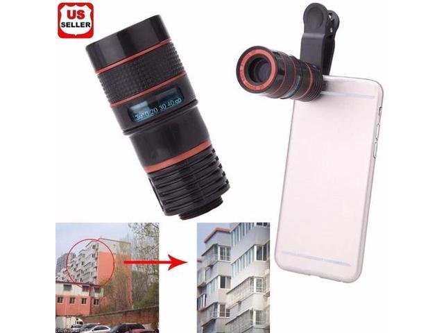 Universal 8X Zoom Lens Optical Clip Telephoto Telescope Cell Phone Camera Lens