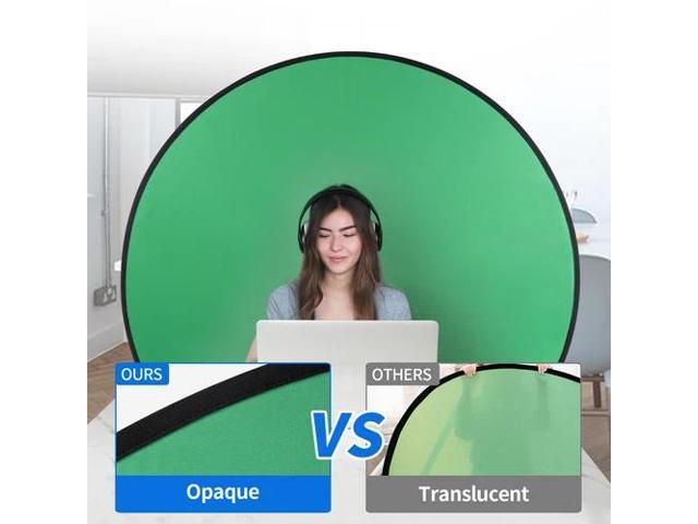 59' Green Screen Backdrop Collapsible Round Background For Chair Studio Photo