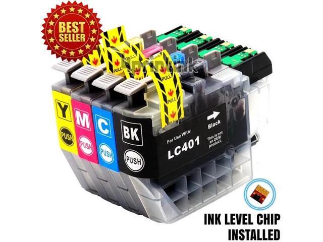 4pk LC401 LC-401 Ink Cartridges for Brother MFC-J1010DW MFC-J1012DW MFC-J1170DW