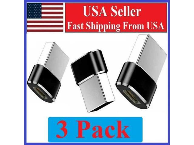 3 PACK USB C 3.1 Type C Female to USB 3.0 Type A Male Port Converter Adapter BLK