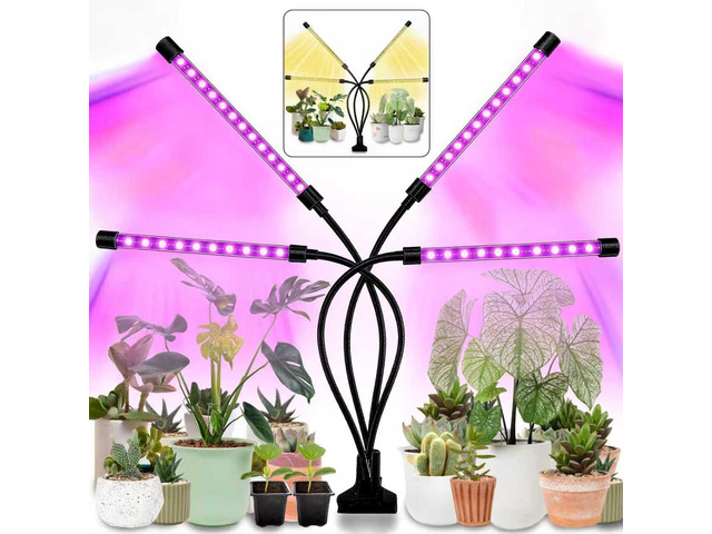 LEOTER Grow Light for Indoor Plants - Upgraded Version 80 LED Lamps with Full Spectrum & Red Blue Spectrum, 3/9/12H Timer, 10 Dimmable Level,...