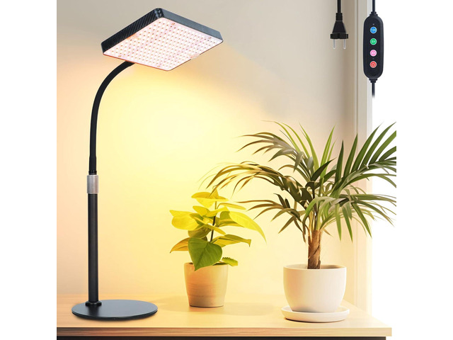 Tabletop Grow Lights for Indoor Plants 25 Watt, Bright Natural Sunlight Full Spectrum Plant Growing Lamps for Houseplants & Bonsai, 4/8/12/16/20H...