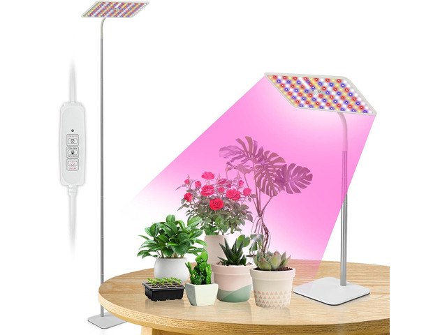 BESTVA 18W Grow Lights for Indoor Plants with Stand, Full Spectrum LED Plant Light for Indoor Plants,12-59 Inches Height Adjustable Growing Lamp...