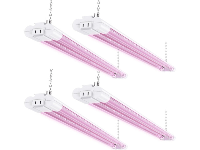 Sunco 3ft Grow Light LED, 30W, Full Spectrum, for Seed Starting, Seedling, Indoor Plants, Plug in Suspended Fixture, Link Up to 5, Inline Switch,...