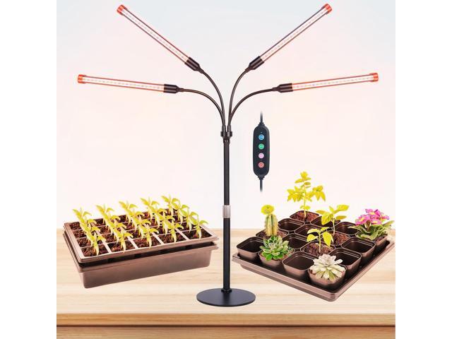 FECiDA 2026 4Head Table Top Grow Lights for Seed Starting, Indoor Plants, Bonsai, 36 Watt Power Draw, NO Need Adapter, 4/8/12/16/20H Timer, 16'-24'...