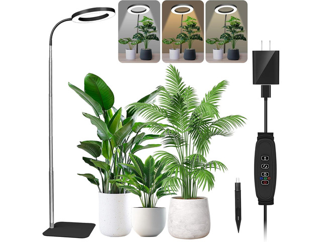 Grow Lights for Indoor Plants - Full Spectrum LED Plant Growing Light with 3H/9H/12H Auto Timer, Height Adjustable (16-67'), 3 Color Modes, 10...