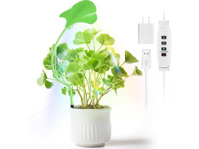 V. C Formark Small Grow Lights for Indoor Plants - Full Spectrum Leaf Shaped LED Plant Light with 4/8/12/18H Timer & Dimmable, Safe for...