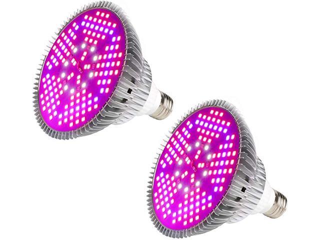 [Pack of 2] 100W Led Plant Grow Light Bulb, Full Spectrum 150 LEDs Indoor Plants Growing Light Bulb Lamp for Vegetables Greenhouse and Hydroponic,...
