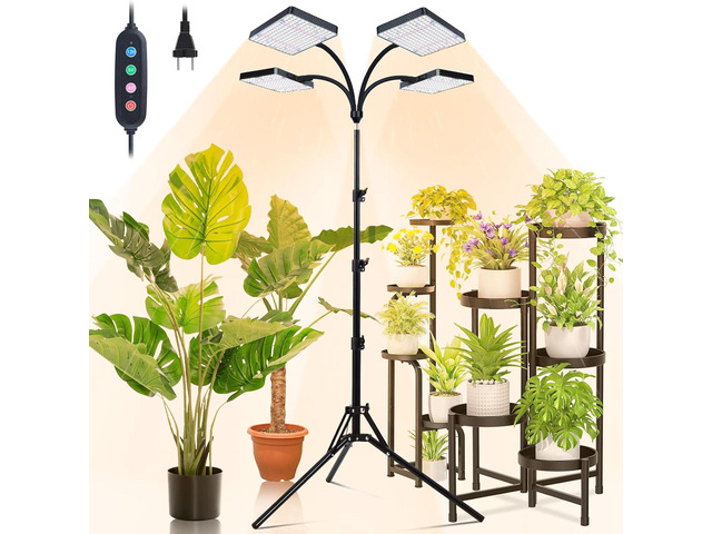 Grow Lights for Indoor Plants 100W, Natural Sunlight Full Spectrum Plant Growing Lamps for Houseplants & Bonsai Tree, 4/8/12/16/20 Hr Timer Plant...