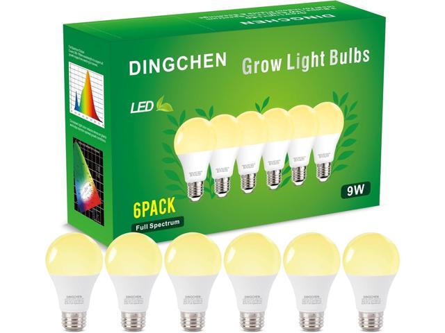 Grow Light Bulbs, A19 Full Spectrum Light Bulb, 9W Plant Grow Lights Bulbs (100W Equivalent), E26 Base, for Indoor Plants, Herbs, Flowers,... Grow Light Bulbs, A19 Full Spectrum Light Bulb, 9W Plant Grow Lights Bulbs (100W Equivalent), E26 Base, for Indoor Plants, Herbs, Flowers,...