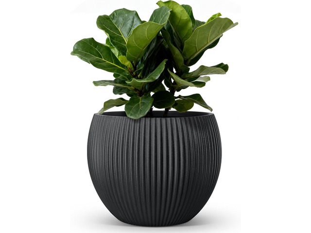 homenote Flower Pots 14.5 Inch,Large Plant Pots Indoor with Drainage,Plastic Pots for Plants,Garden Pots for Outdoor,Large Planters for Indoor...