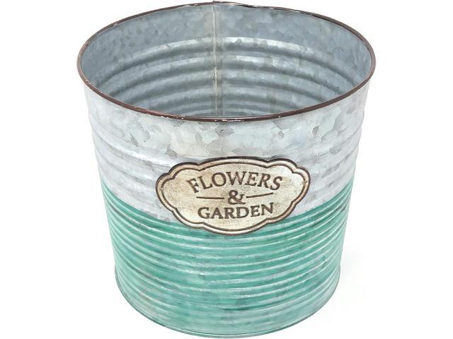 allgala Galvanized Planter Pot Indoor and Outdoor Decoration-8'-HD60072