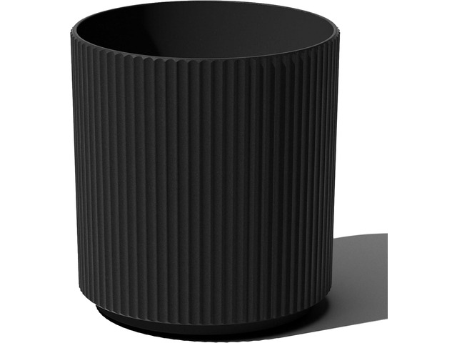 Veradek Mason Series Demi Planter - Large Round Planter for Indoor or Outdoor Patio/Balcony Made from Plastic & Concrete with Drainage Holes ...