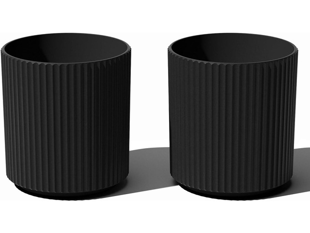 Veradek Demi Series Round Planter for Porch, Patio, Backyard Durable Plastic-Stone Composite Material Modern DÃ©cor for Tall Plants, Flowers