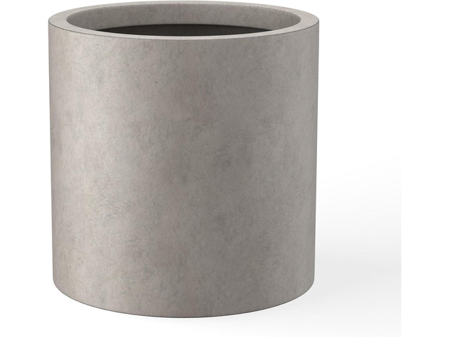 Kante 9.8' Dia Round Concrete Planter, Modern Style Large Cylindrical Plant Pot with Drainage Hole and Rubber Plug for Indoor Outdoor Patio,...