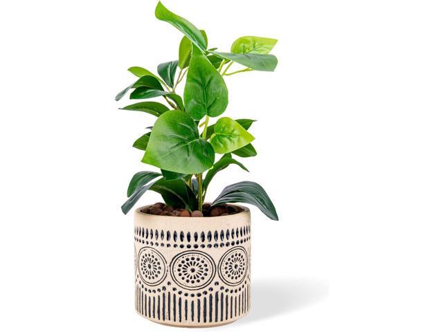 Ceramic Planter 4 Inch Plant Pots Indoor Outdoor Succulent Plant Pot Flower Pots Mid-Century Planter Ceramic Pot