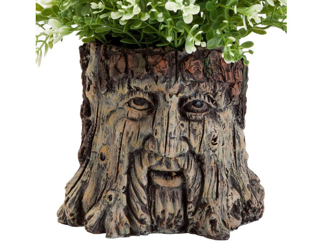 Bits and Pieces - Tree Face Garden Planter - Durable Polyresin Indoor-Outdoor Urn for Plants - Forest Inspired Whimsical Garden DÃ©cor
