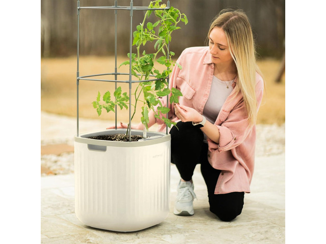 Vego garden Planters for Outdoor & Indoor Plants, Large Plant Pots with Self Watering, 15' Tall Large Plant Pots with Trellis for Flowers Plants...