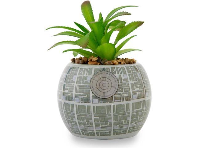Toynk Star Wars Death Star 3-Inch Ceramic Planter with Artificial Succulent Cute Small Flower Pot, Faux Indoor Plants Toynk Star Wars Death Star 3-Inch Ceramic Planter with Artificial Succulent Cute Small Flower Pot, Faux Indoor Plants