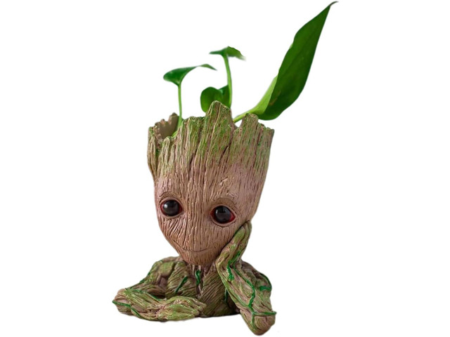 6'' Baby Groot Flowerpot Succulent Planter Pot Pen Holder Cute Desk Decor Garden Home Gift for Friends Kids Indoor Plants