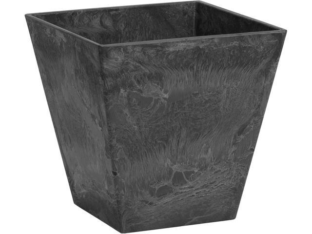Root & Vessel 35148, Black, Ella Square Planter, 14-Inch