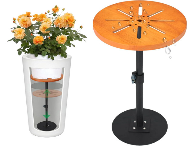 Adjustable Plant Risers for Inside Pots,Planter Inserts for Large Pots and Tall Flower Plant Containers Indoor and Outdoor,12-21 Rise, 6' Base, 10'...