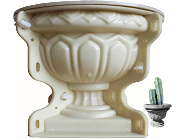 Milisten Planter Mold Large Cement Garden Planter Mold Concrete Flower Pot's Succulent Mould Cement Clay's Bonsai Pot for Flower Making