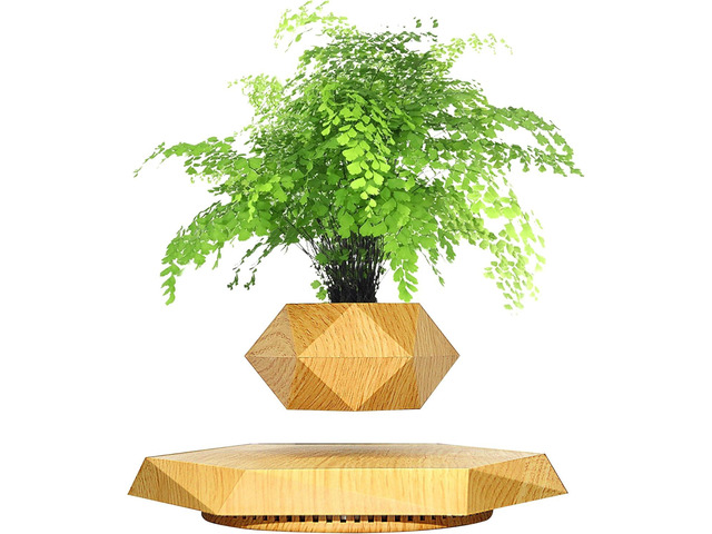 Levitating Plant Pot,Magnetic Floating Plant Pot for Small Plants,360°Rotating Levitating Desk Decor for Home & Office,Floating Pot Gift for Plant...