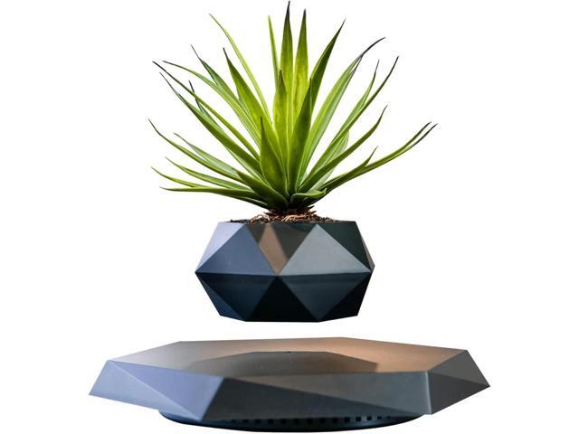Levitating Plant Pot, Magnetic Levitation Flower Pot Rotating Planters Suspension Floating Plant Succulents Potted for Home Living Room Office Desk.
