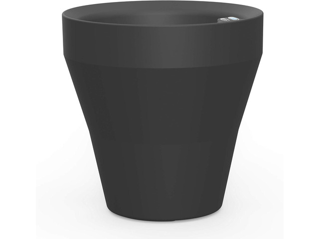 Crescent Garden TruDrop Rim Modern Self Watering Planter with Water Level Indicator, Indoor/Outdoor Weather-Safe Round Plant Pot, Grow Healthy...
