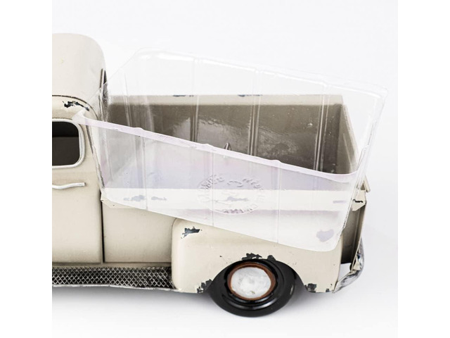 Craig Bachman 16' Vintage Metal Truck Planter with Moving Wheels and Liner, Rustic Farmhouse Decorative Truck for Plants and Floral Displays, AM0245