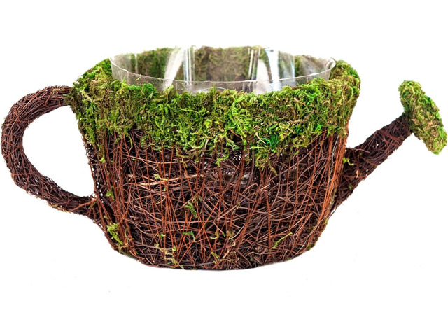 SuperMoss (55260 Deco Watering Can Planter Basket for Plants Home and Garden Decor Perfect Indoor and Outdoor Solutions for Plant Enthusiasts with...