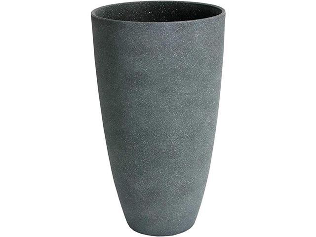 Algreen 43229 Curved Tall Vase Curved Vase Planter, Weathered Grey