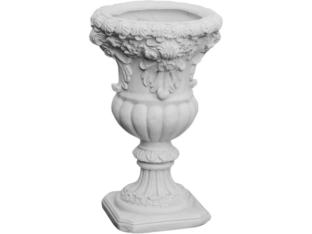 VISIBLE Vintage European Giant Garden Urn Planter, Decorative Cement and Fiber Flower Pot, Make Rust Finished, Wrap Foam Safely Delivered from...