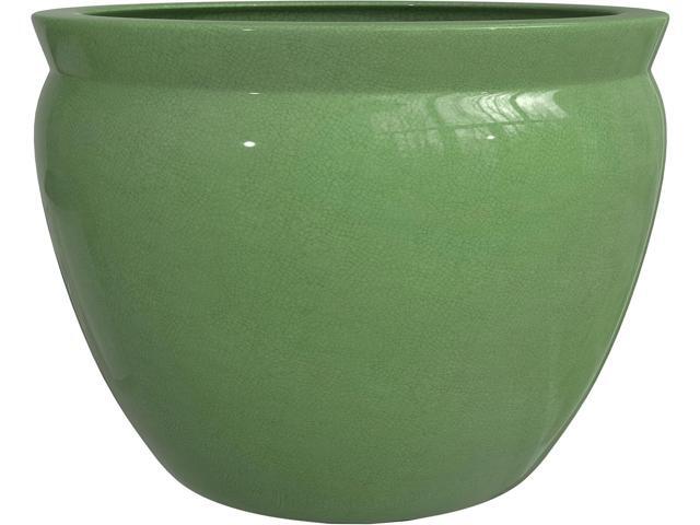 Red Lantern 14' Celadon Porcelain Fishbowl Planter