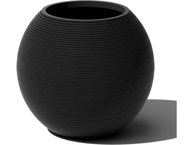 Veradek Strata Series Sphere Round Planter for Patio & Backyard Durable Plastic-Stone Material Modern Décor for Tall Trees and Plants